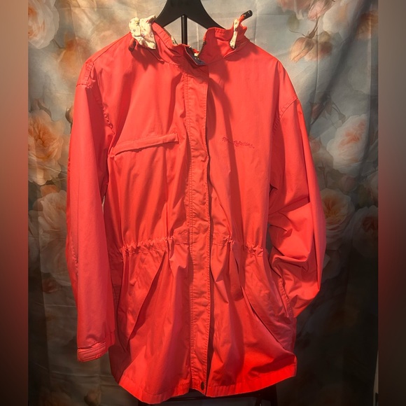 Vintage Northern Reflections Cottage Essentials Floral Lined Red Parka Jacket L - Picture 8 of 17